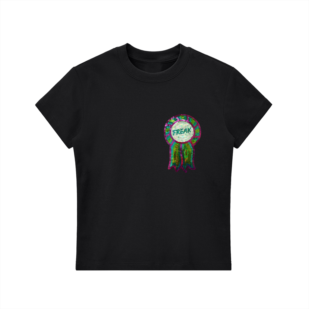 Freak Glitter Badge Fitted Tee