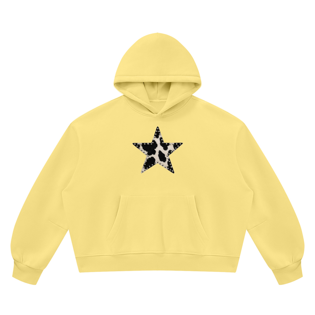 Star Studded Washed Fleece Hoodie
