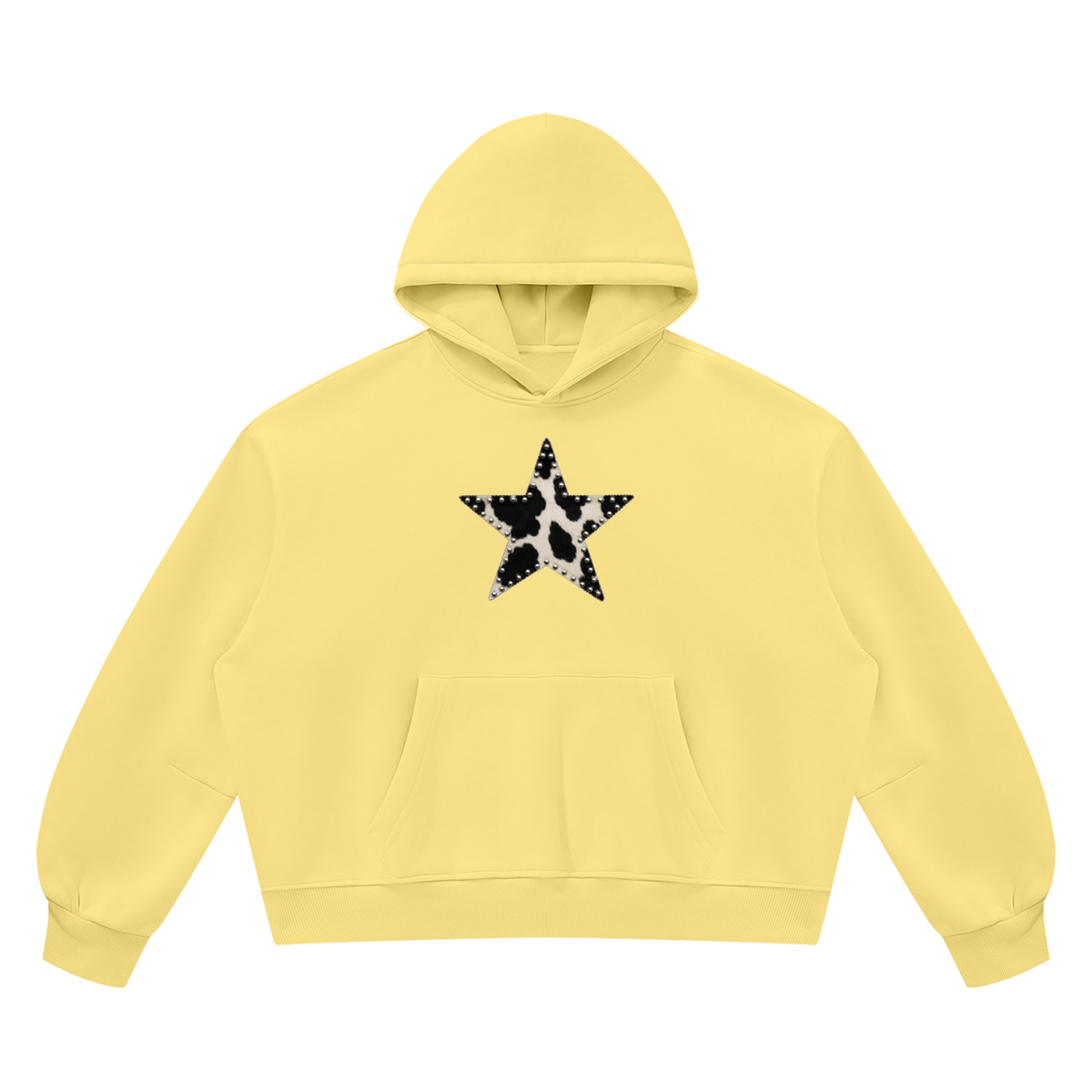 Star Studded Washed Fleece Hoodie