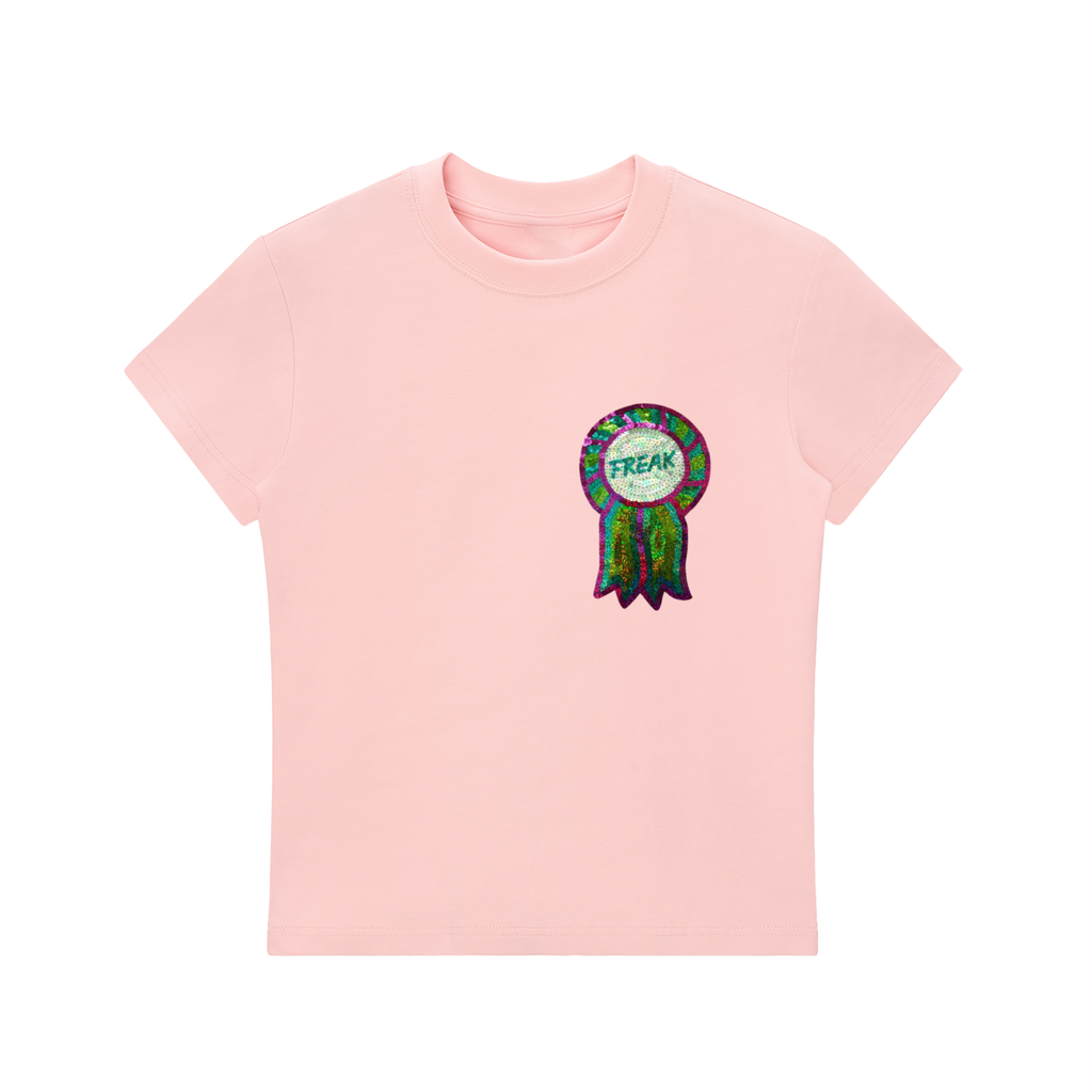 Freak Glitter Badge Fitted Tee
