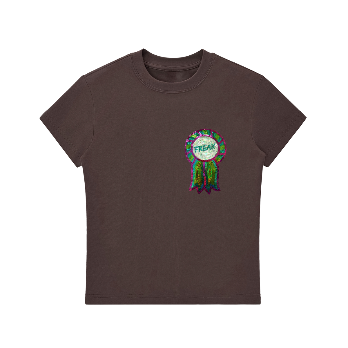 Freak Glitter Badge Fitted Tee